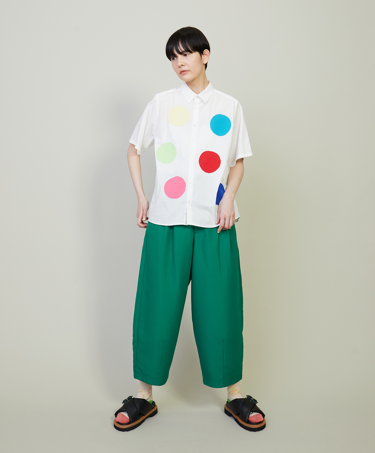 SHIRT, PANTS, SANDALS