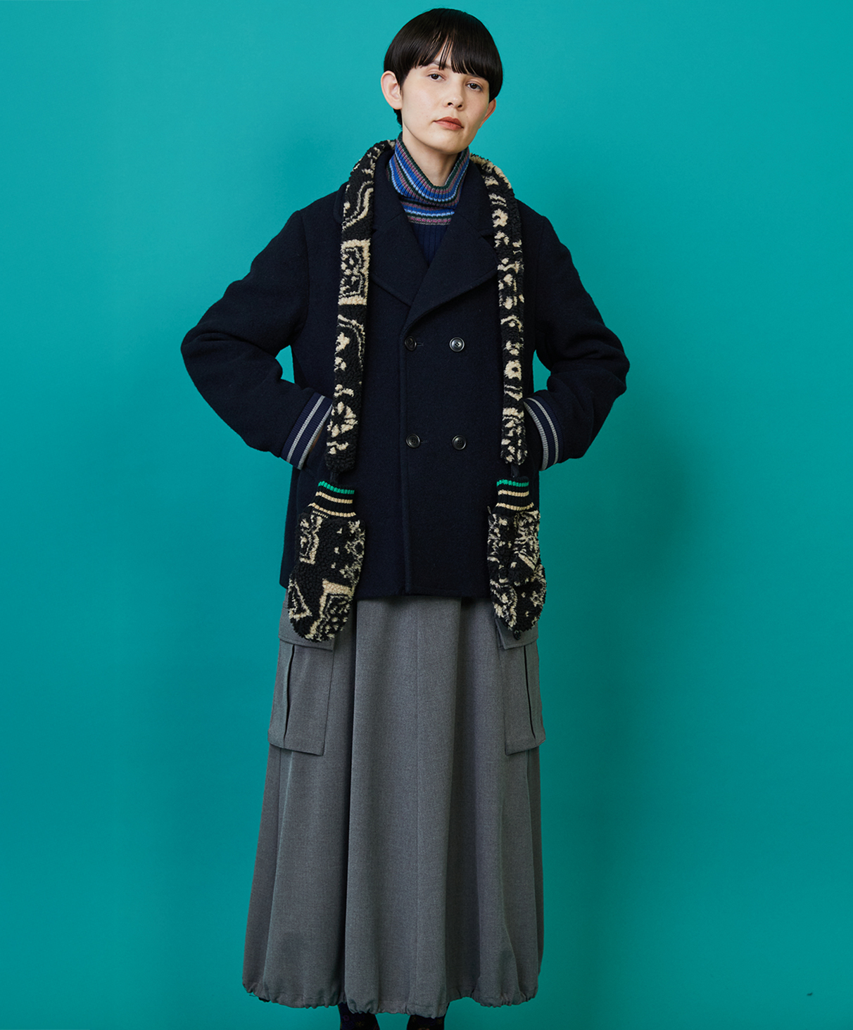 MITTENS, COAT, KNIT, SKIRT
