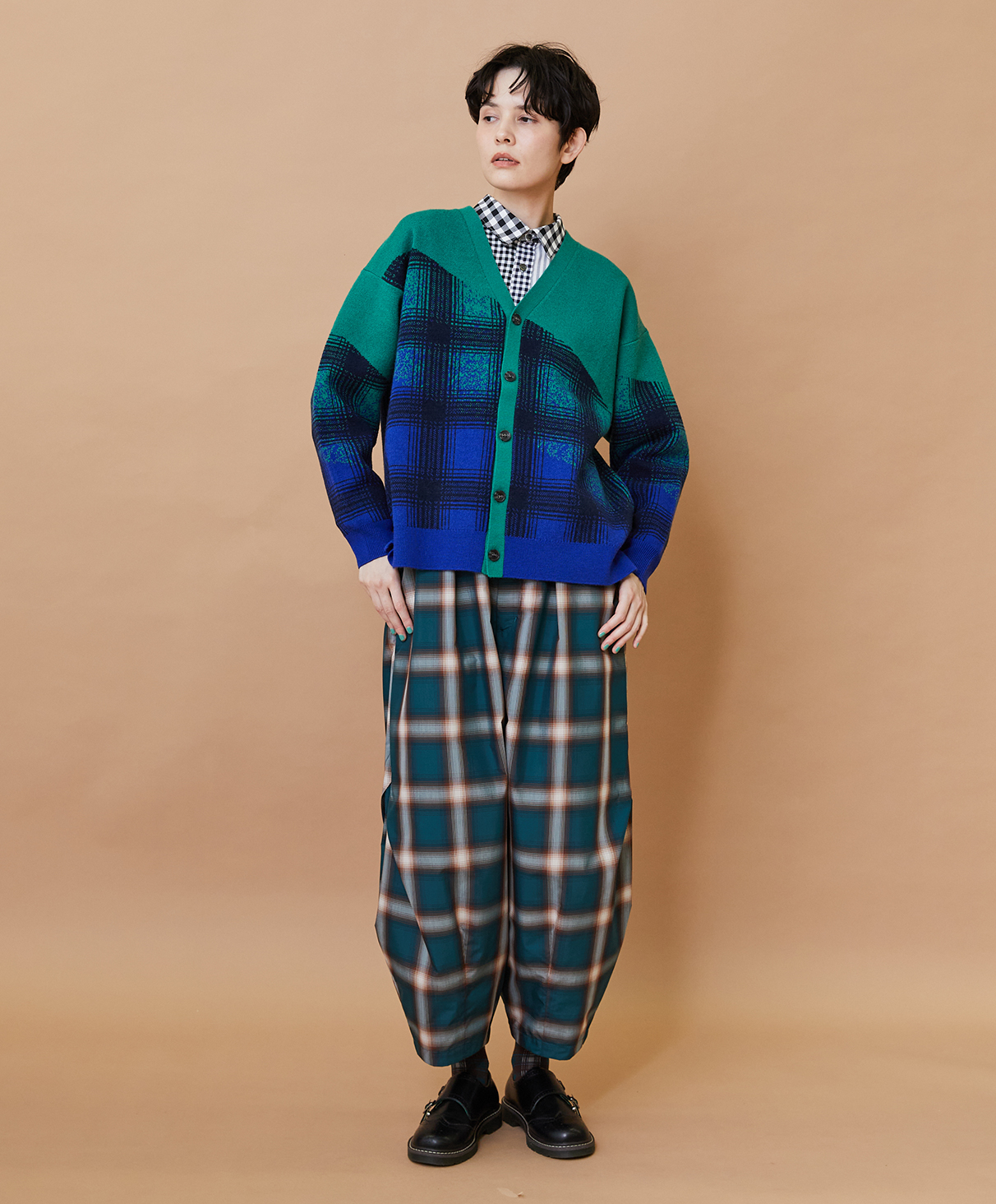 CARDIGAN, SHIRT, PANTS, SOCKS, SHOES